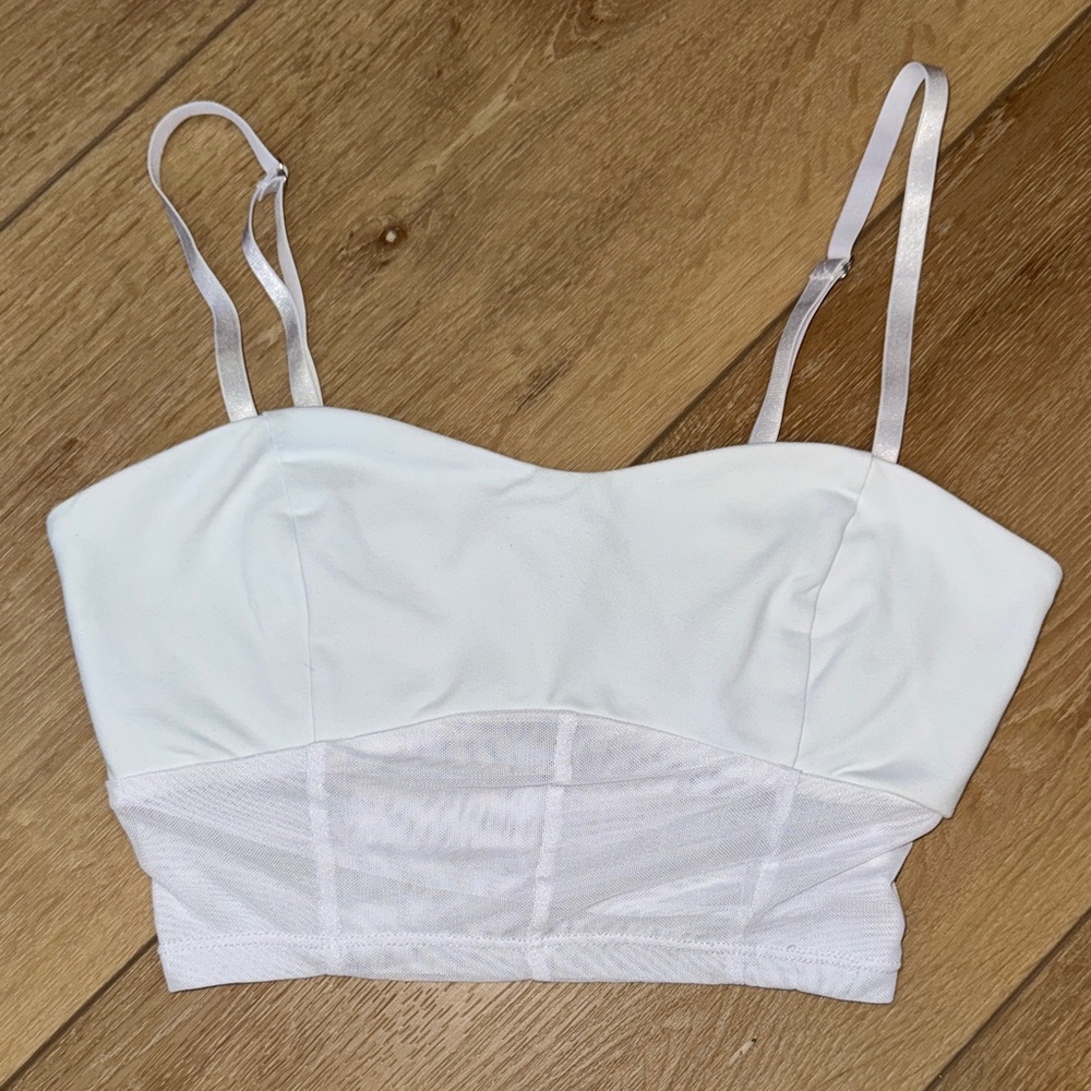 We The Free White Bustier Bra